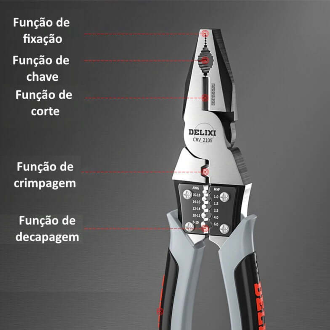 Alicate Universal Multifuncional Corta Tudo Pro™ - LojaFerru