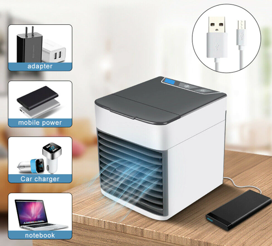 Ar Condicionado Portátil Arctic Ultra – Resfriamento Rápido via USB e Economia Real - LojaFerru