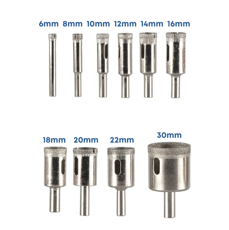 Brocas Diamantadas Kit Completo - LojaFerru
