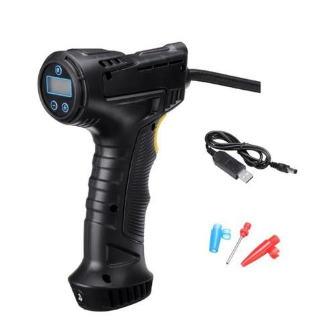 Calibrador De Pneus Digital Portátil + 3 Bicos Diferentes - LojaFerru