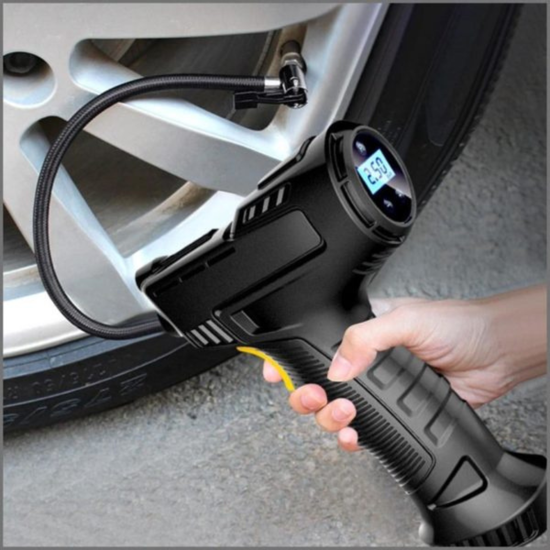 Calibrador De Pneus Digital Portátil + 3 Bicos Diferentes - LojaFerru