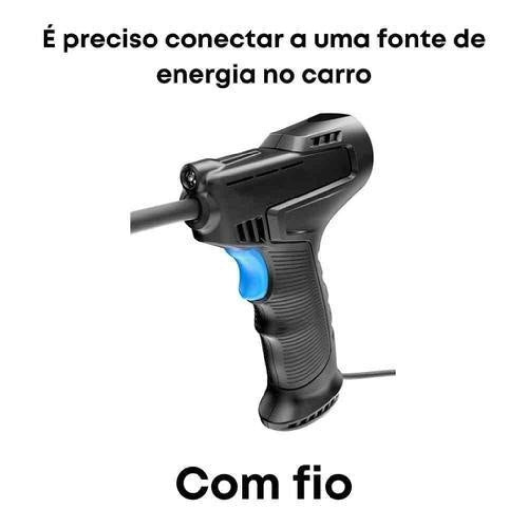 Calibrador De Pneus Digital Portátil + 3 Bicos Diferentes - LojaFerru