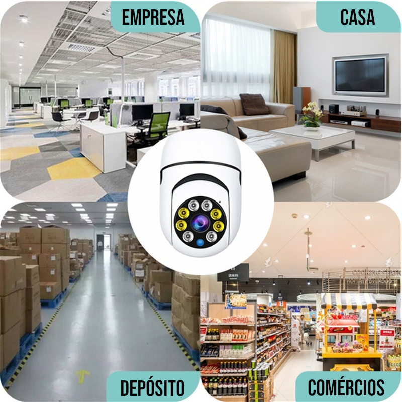 Câmera Espiã 360° Wi-Fi Spy 360 – Visão Noturna e Monitoramento Remoto - LojaFerru