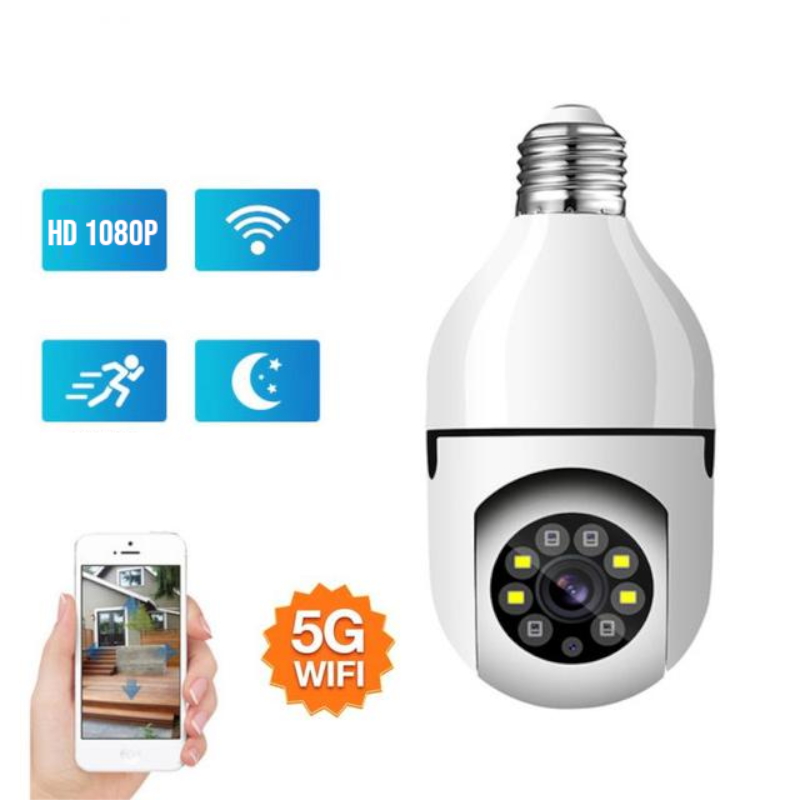 Câmera Espiã 360° Wi-Fi Spy 360 – Visão Noturna e Monitoramento Remoto - LojaFerru