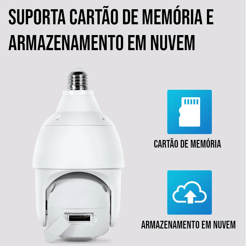 Câmera Espiã 360° Wi-Fi Spy 360 – Visão Noturna e Monitoramento Remoto - LojaFerru