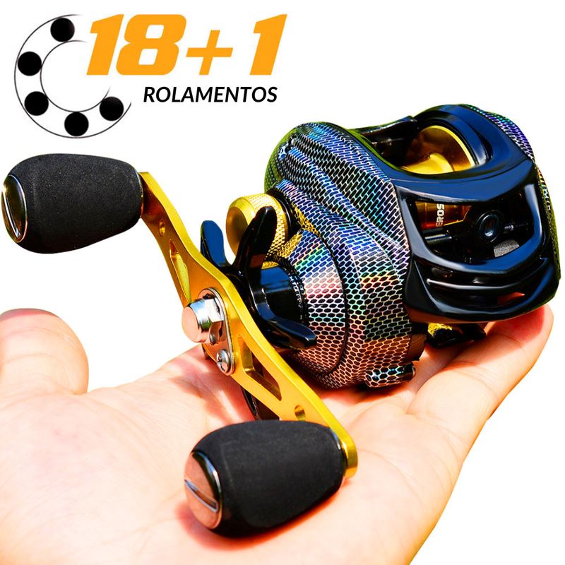 Carretilha Drag Snake – Leve, 5 Rolamentos e Arraste Forte - LojaFerru