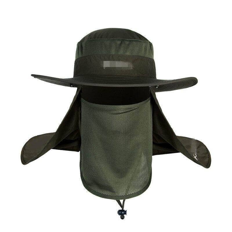 Chapéu de Pesca 3-em-1 – Proteção UV, Face e Pescoço em Tecido UPF 50+ - LojaFerru