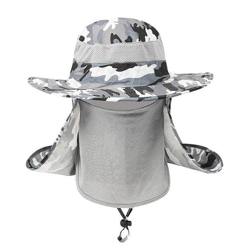 Chapéu de Pesca 3-em-1 – Proteção UV, Face e Pescoço em Tecido UPF 50+ - LojaFerru
