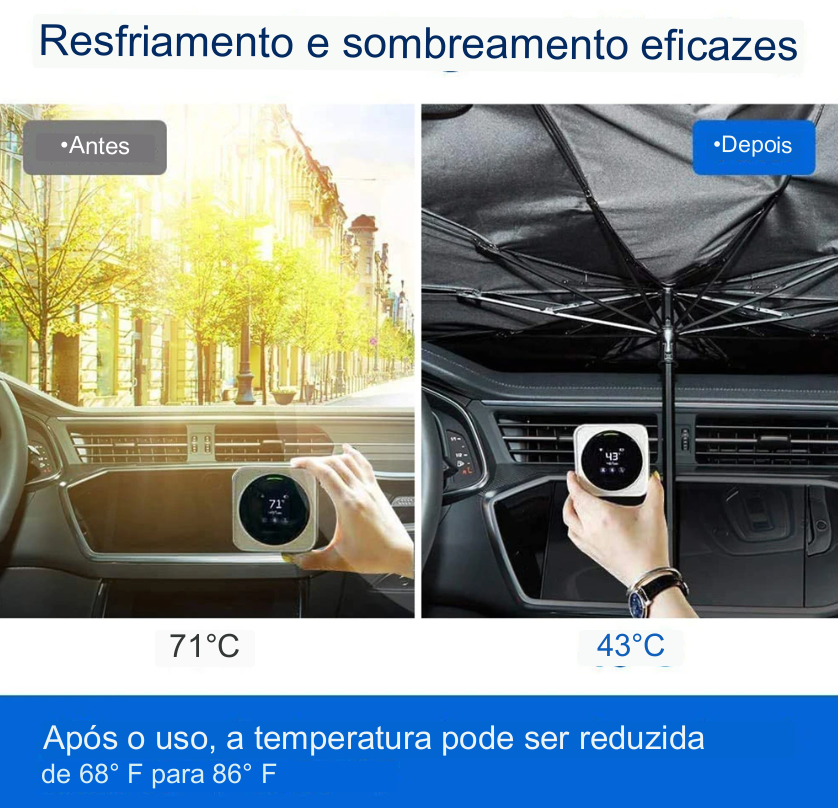 Guarda-Sol Automotivo UltraShade – Bloqueia UV, Isola Calor e Alta Durabilidade - LojaFerru