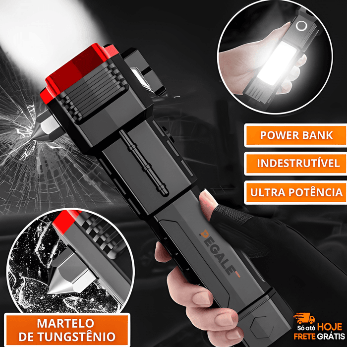 Lanterna Tática Indestrutível 4 em 1 – Ultra Potente e Resistente - LojaFerru