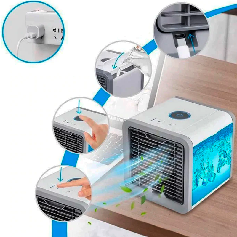 Ar Condicionado Portátil Mini Freeze Air – 3 em 1, Silencioso e Econômico - LojaFerru
