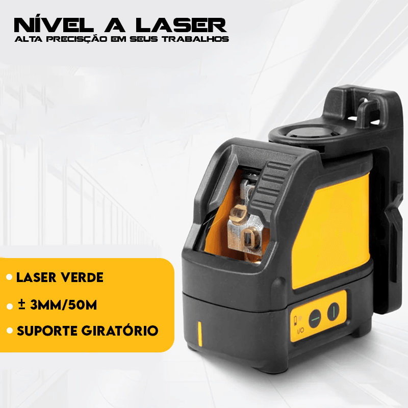 Laser Nivelador Automático NivelaMax Duo – 2 Linhas, Pilhas, Durável - LojaFerru