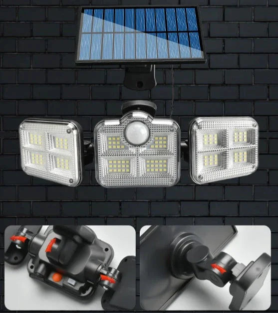 Refletor Led Solar Com 3 Cabeças 800W EcoLight - LojaFerru