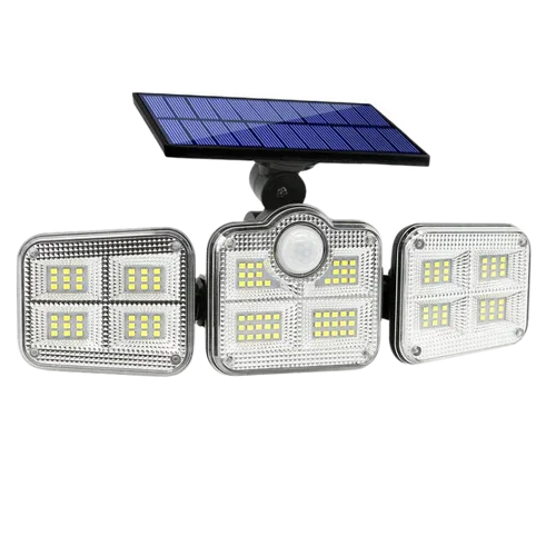 Refletor Led Solar Com 3 Cabeças 800W EcoLight - LojaFerru