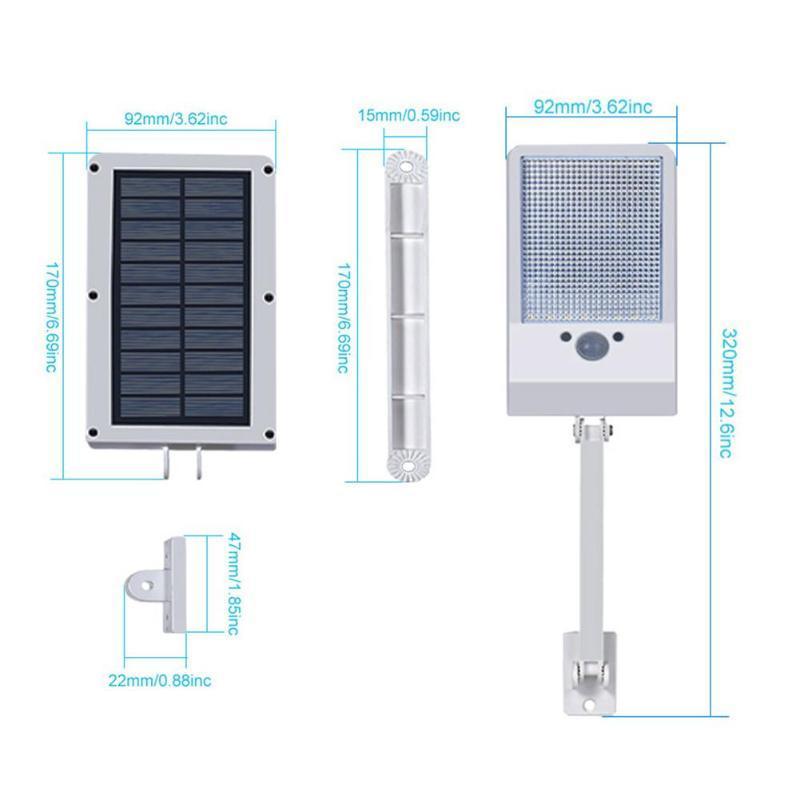 Refletor Solar 48 LEDs com Sensor de Movimento – Iluminação Automática e IP65 - LojaFerru