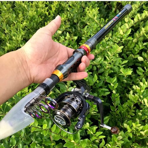 Vara de Pesca Telescópica Carbono – Leve, Compacta e Portátil - LojaFerru