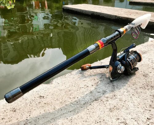 Vara de Pesca Telescópica Carbono – Leve, Compacta e Portátil - LojaFerru