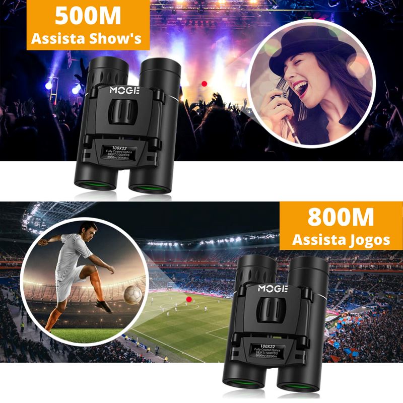 Binóculos HD 100×22 – Alcance Real de Até 3 km e Visão Noturna - LojaFerru