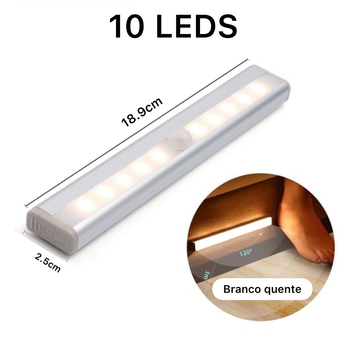 Luz Noturna de LED Com Sensor De Movimento | Linha Smart Home - LojaFerru