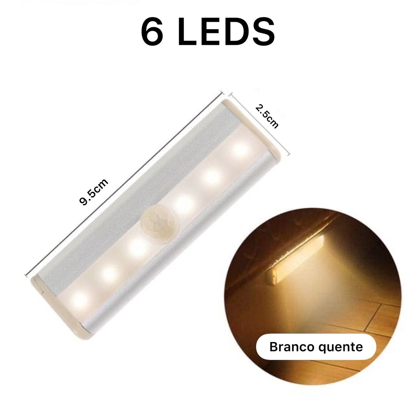 Luz Noturna de LED Com Sensor De Movimento | Linha Smart Home - LojaFerru