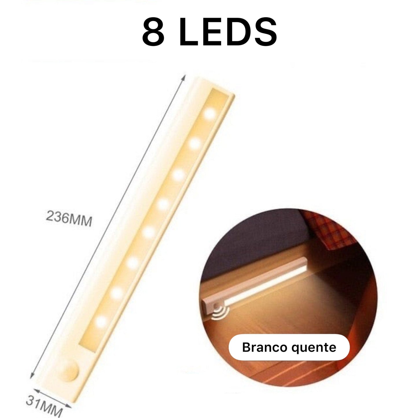 Luz Noturna de LED Com Sensor De Movimento | Linha Smart Home - LojaFerru