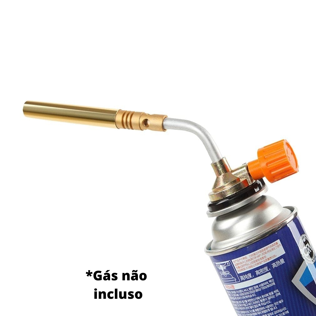 Maçarico Portátil Profissional – Antivento, Ajuste Preciso e Alta Temperatura - LojaFerru