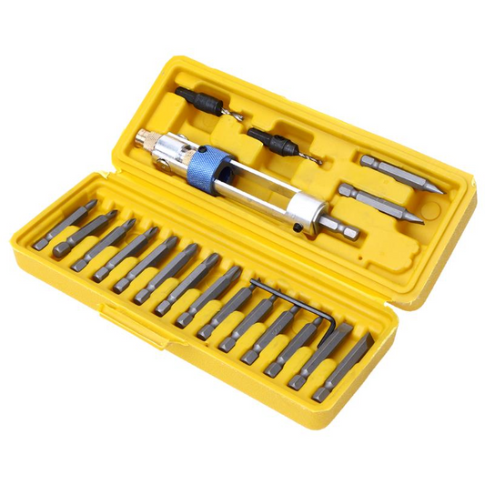 Kit Broca Multi Chave 20-em-1 — Bits Intercambiáveis em Aço Inoxidável - LojaFerru