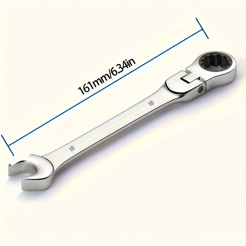 Chave de Catraca Cromo-Vanádio 180° – 72 Dentes, Cabeça Dupla, Design Slim - LojaFerru