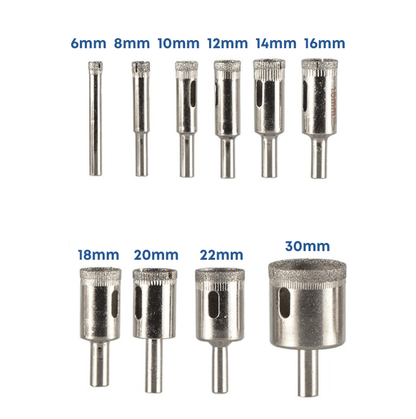 Brocas Diamantadas Kit Completo - LojaFerru