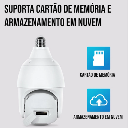 Câmera Espiã 360° Wi-Fi Spy 360 – Visão Noturna e Monitoramento Remoto - LojaFerru