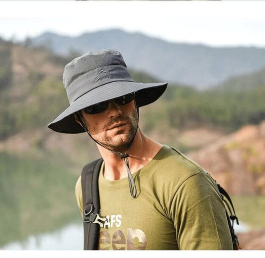 Chapéu de Pesca 3-em-1 – Proteção UV, Face e Pescoço em Tecido UPF 50+ - LojaFerru