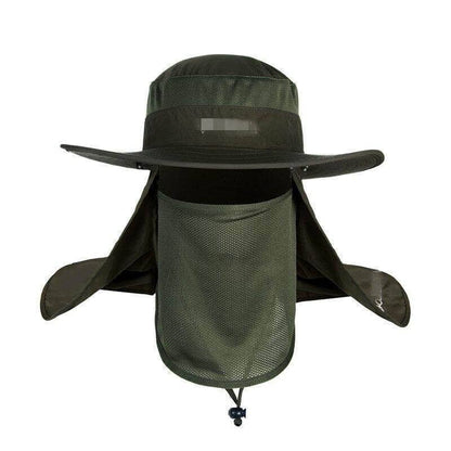 Chapéu de Pesca 3-em-1 – Proteção UV, Face e Pescoço em Tecido UPF 50+ - LojaFerru