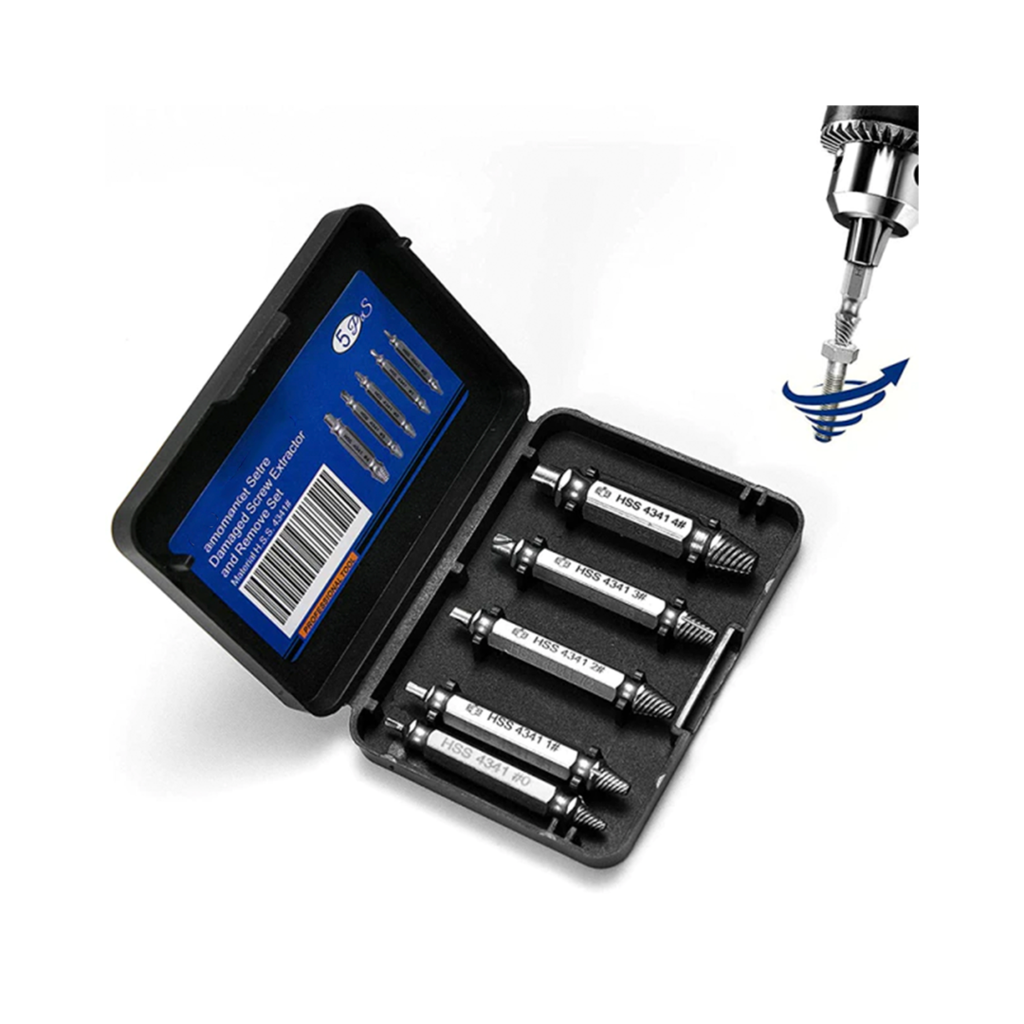 Kit Extrator de Parafusos Pro DrillMaster – Remove Parafusos Danificados sem Dor de Cabeça - LojaFerru