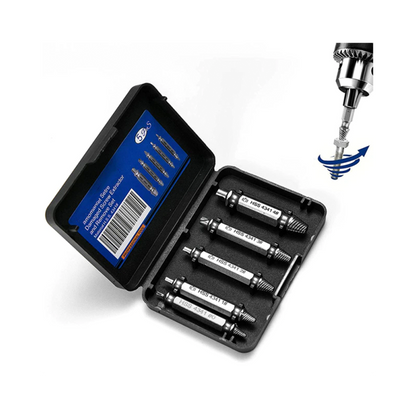 Kit Extrator de Parafusos Pro DrillMaster – Remove Parafusos Danificados sem Dor de Cabeça - LojaFerru