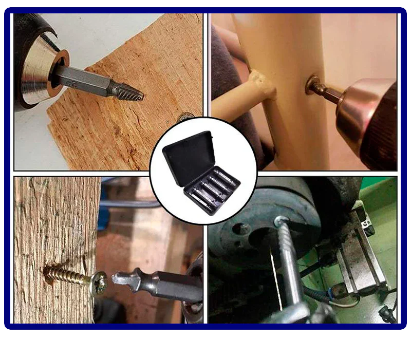 Kit Extrator de Parafusos Pro DrillMaster – Remove Parafusos Danificados sem Dor de Cabeça - LojaFerru