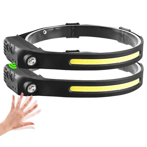 Lanterna de Cabeça LED Recarregável – 350 lm, Sensor Gestual e IPX4 - LojaFerru