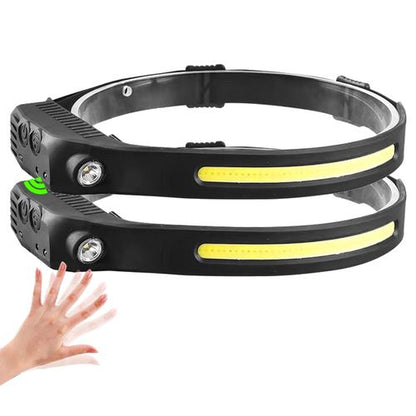 Lanterna de Cabeça LED Recarregável – 350 lm, Sensor Gestual e IPX4 - LojaFerru