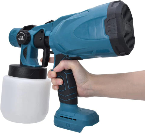 Pistola de Pintura Elétrica Sem Fio Spray Max – 42 000 RPM, Reservatório 1 L - LojaFerru