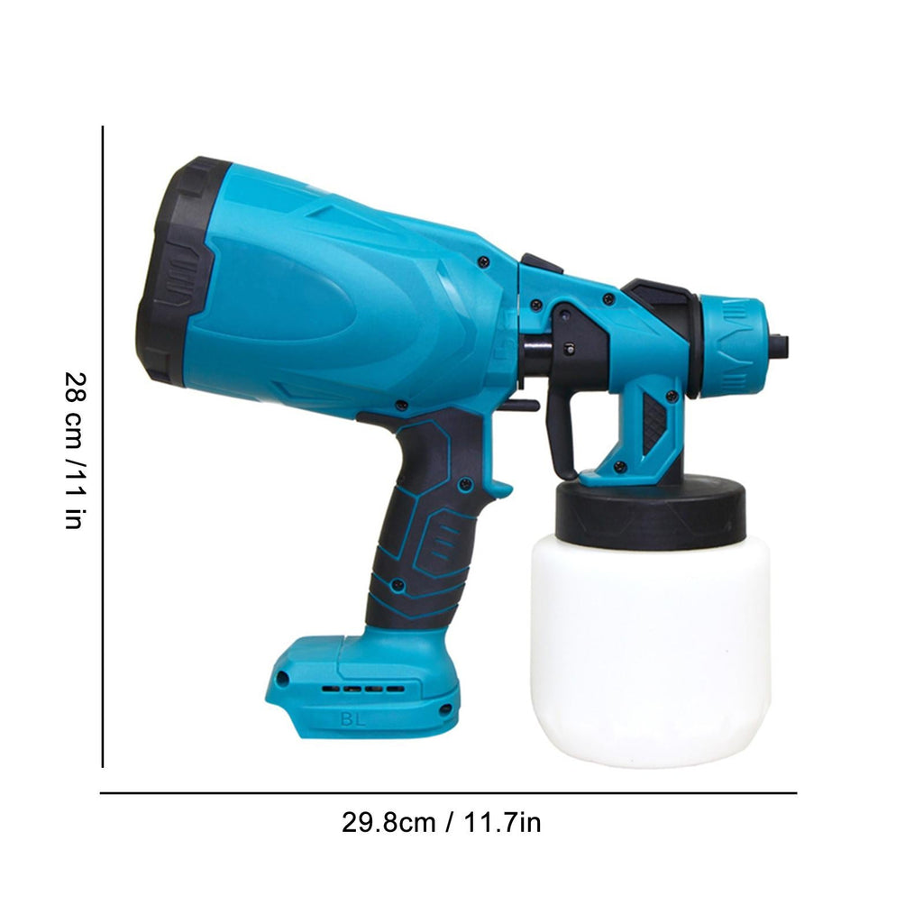 Pistola de Pintura Elétrica Sem Fio Spray Max – 42 000 RPM, Reservatório 1 L - LojaFerru