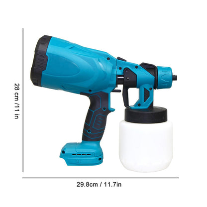Pistola de Pintura Elétrica Sem Fio Spray Max – 42 000 RPM, Reservatório 1 L - LojaFerru