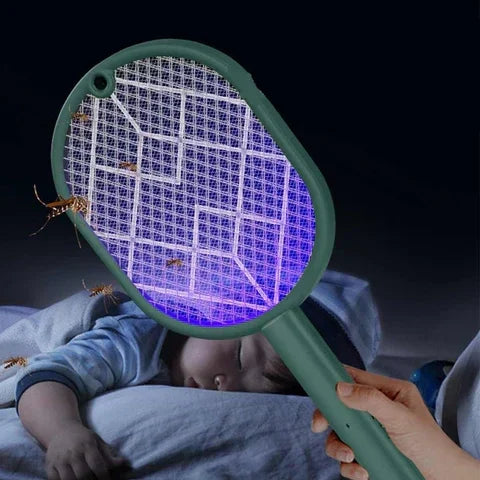 Raquete Elétrica Anti Mosquito com Led Ultravioleta - LojaFerru