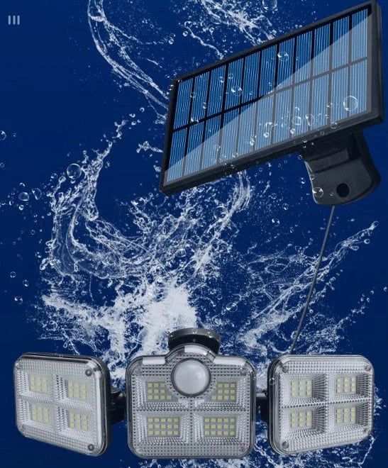 Refletor Led Solar Com 3 Cabeças 800W EcoLight - LojaFerru