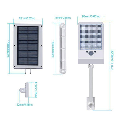 Refletor Solar 48 LEDs com Sensor de Movimento – Iluminação Automática e IP65 - LojaFerru