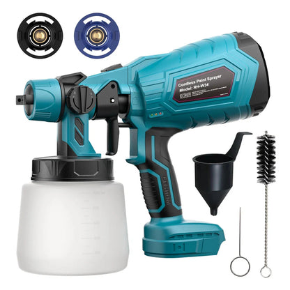 Pistola de Pintura Elétrica Sem Fio Spray Max – 42 000 RPM, Reservatório 1 L - LojaFerru