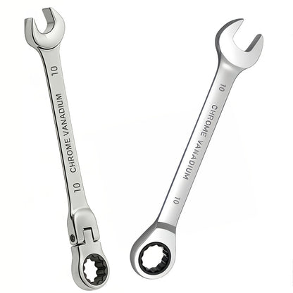 Chave de Catraca Cromo-Vanádio 180° – 72 Dentes, Cabeça Dupla, Design Slim - LojaFerru